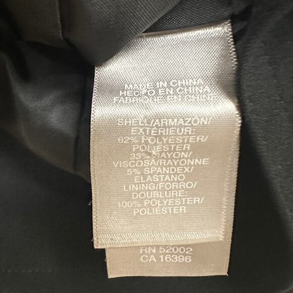 Black Single Breasted Long Sleeve Collared Blazer Jacket Size 6 - Picture 8 of 10